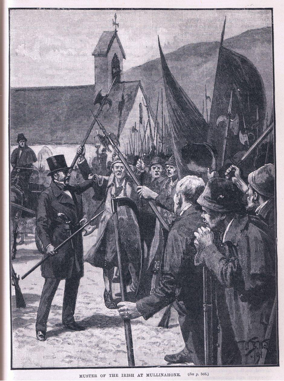 حشد الأيرلنديين في مولينهون عام 1848 م بواسطة صوف ويليام بارنز