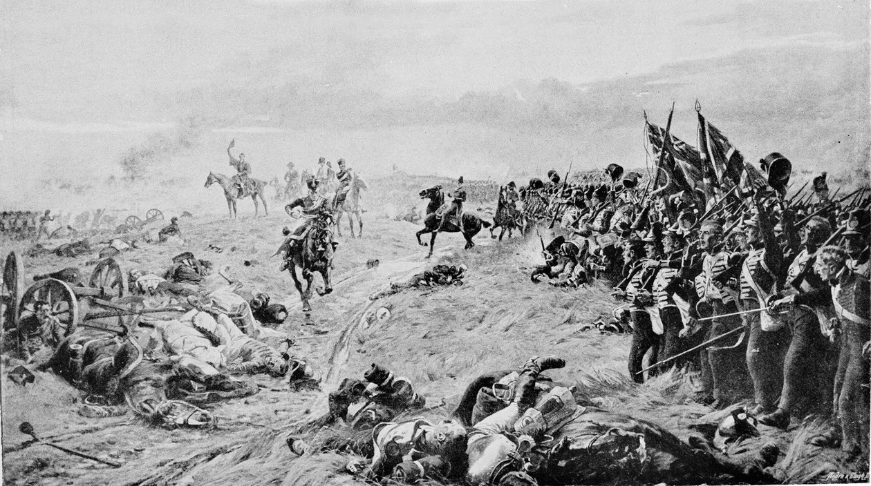 واترلو: "الخط سوف يتقدم!" ، ج .1910 بواسطة صوف ويليام بارنز