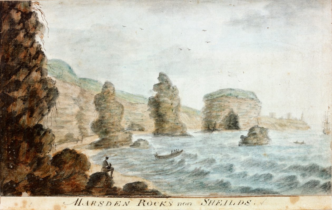 Marsden Rocks قرب شيلدز بواسطة وليام بيلبي