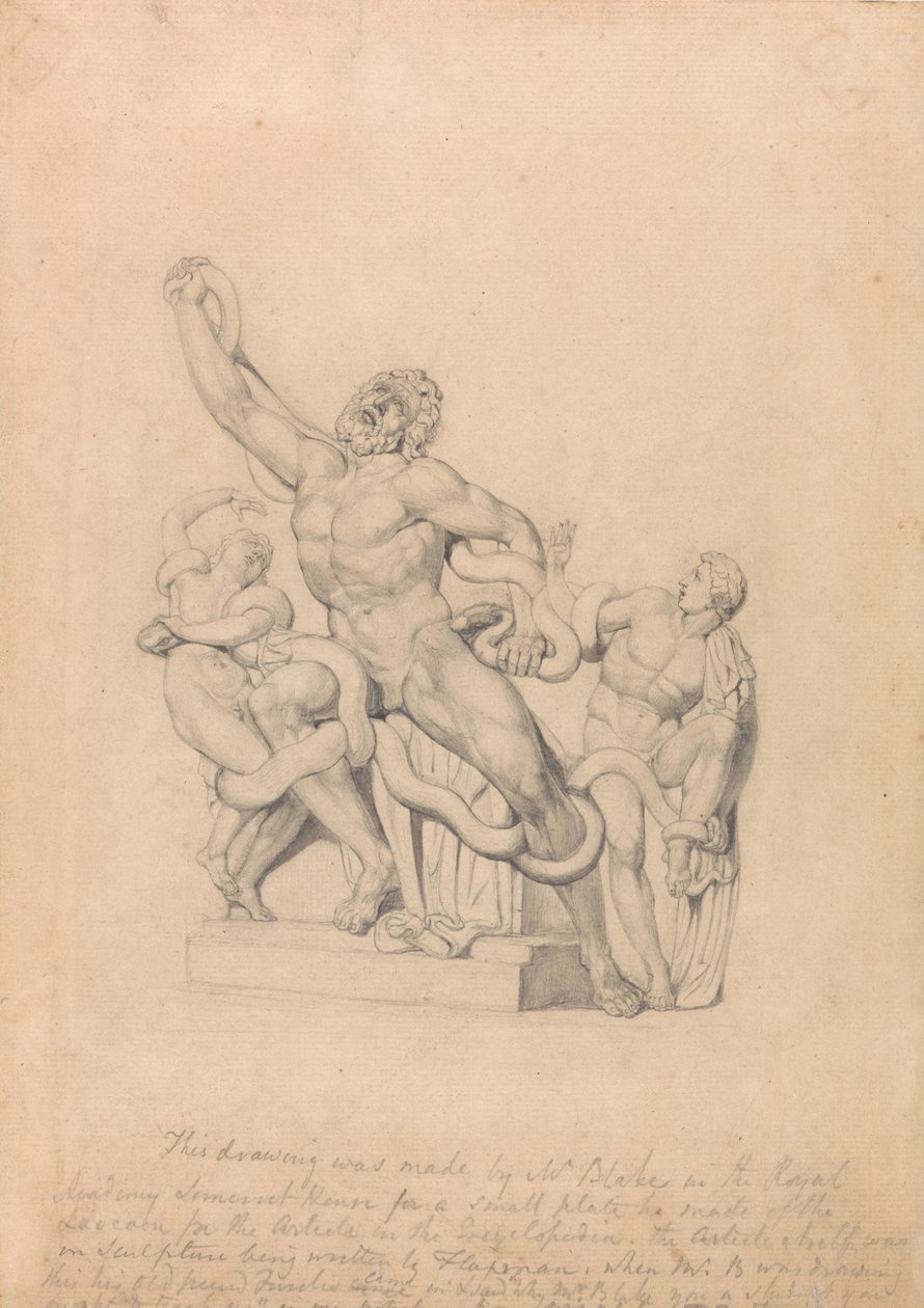 نسخة من Laocoön ، من أجل Reess Cyclopædia بواسطة وليام بليك