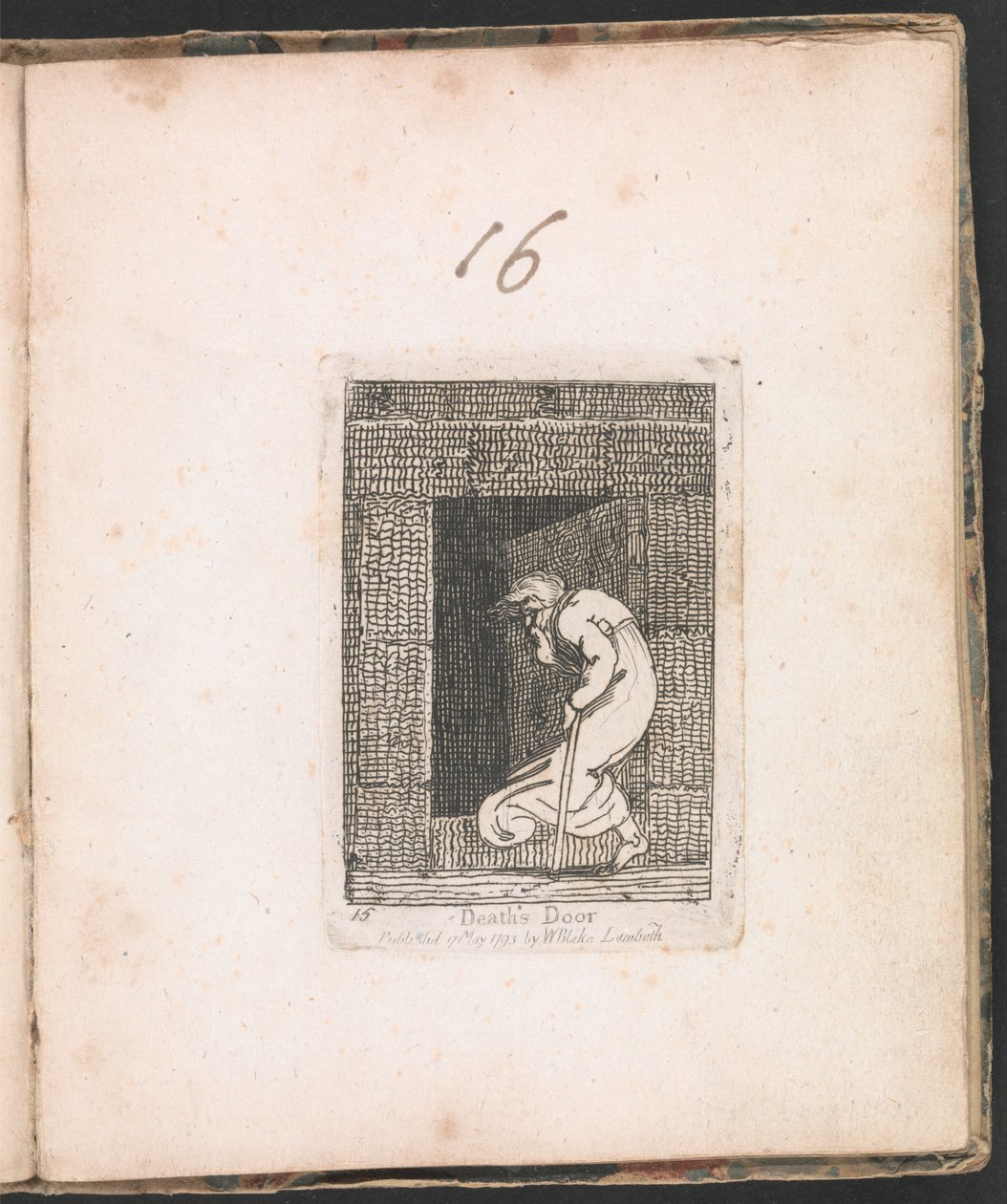 باب الموت ، لوحة 16 من للأطفال. أبواب الجنة ، 1793 بواسطة وليام بليك