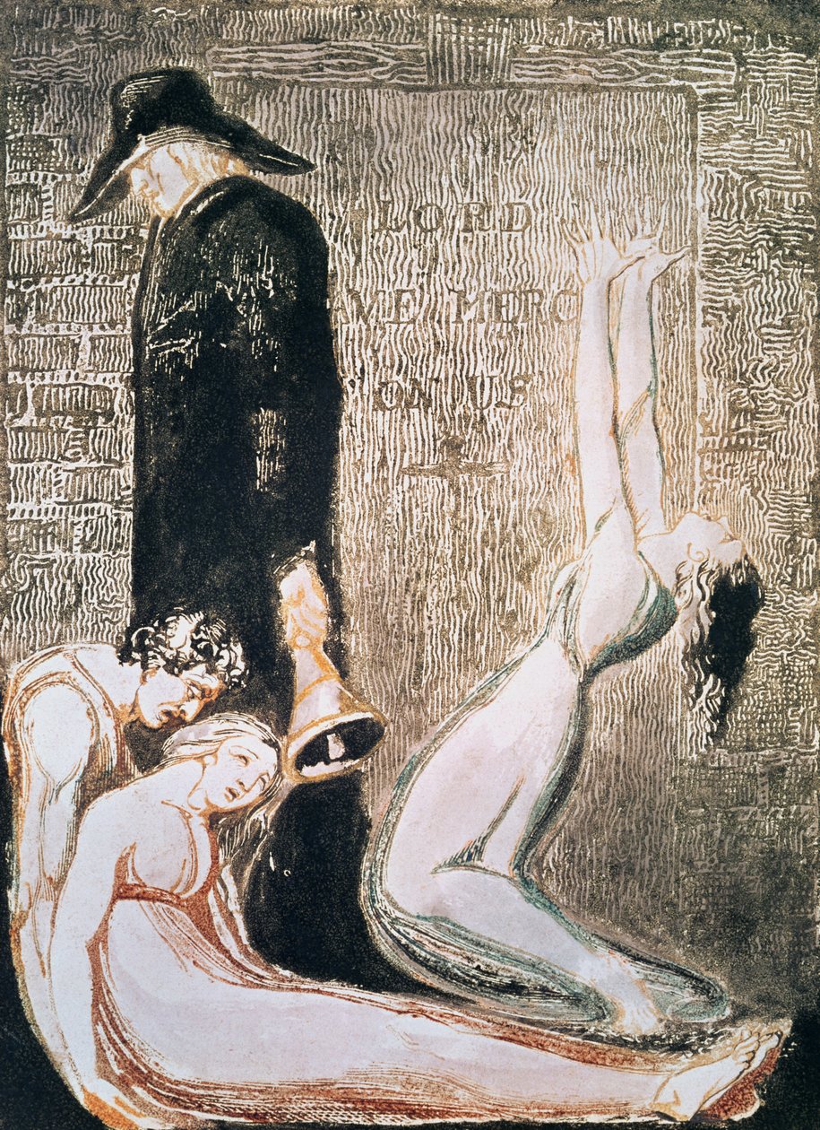 أوروبا نبوءة. الطاعون ، ج 1794 (النقش البارز ، النقش ، المرحاض) بواسطة وليام بليك