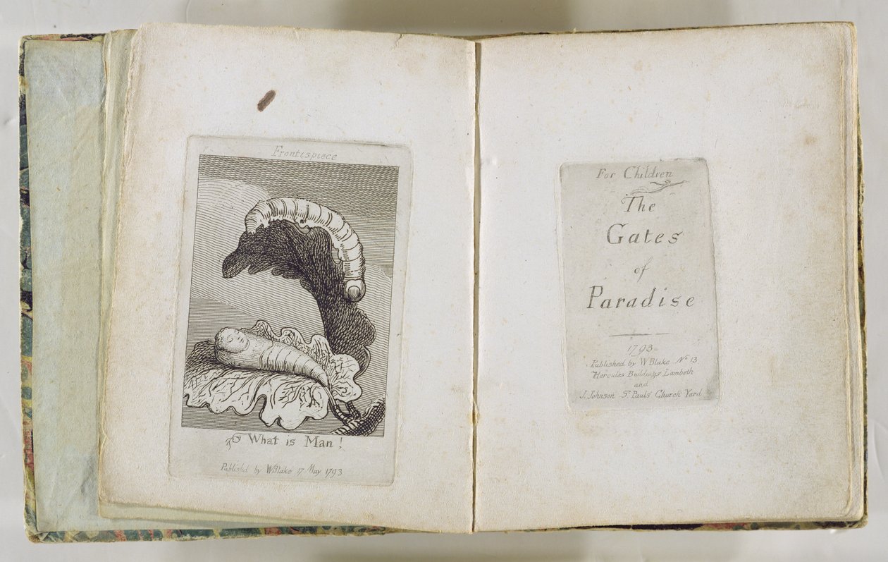 للأطفال. أبواب الجنة (والواجهة) ، 1793 بواسطة وليام بليك