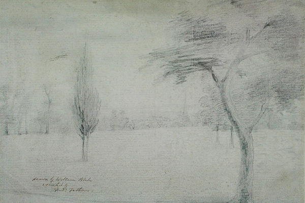 المناظر الطبيعية مع سباير ، c.1801 بواسطة وليام بليك
