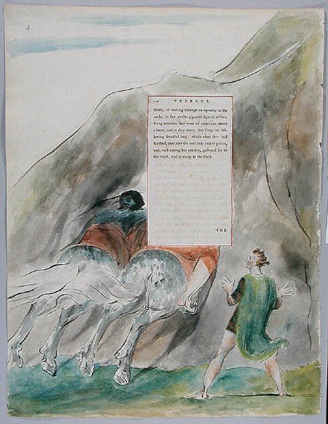 The Fatal Sisters ، التصميم 70 من قصائد توماس غراي ، 1797-98 (مرحاض بالقلم والحبر على الورق) بواسطة وليام بليك