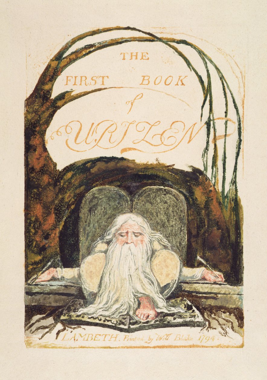الكتاب الأول من Urizen ، اللوحة 1 ، 1794 (النقش البارز مع مرحاض) بواسطة وليام بليك