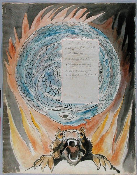 انتصارات أوين ، تصميم 86 من قصائد توماس غراي ، 1797-1798 (مرحاض بالقلم والحبر على الورق) بواسطة وليام بليك