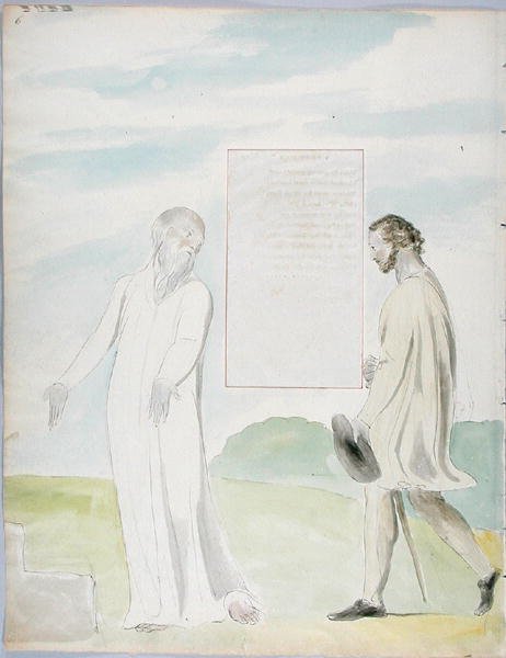 انتصارات أوين ، تصميم 92 من قصائد توماس غراي ، 1797-98 (مرحاض بالقلم والحبر على الورق) بواسطة وليام بليك