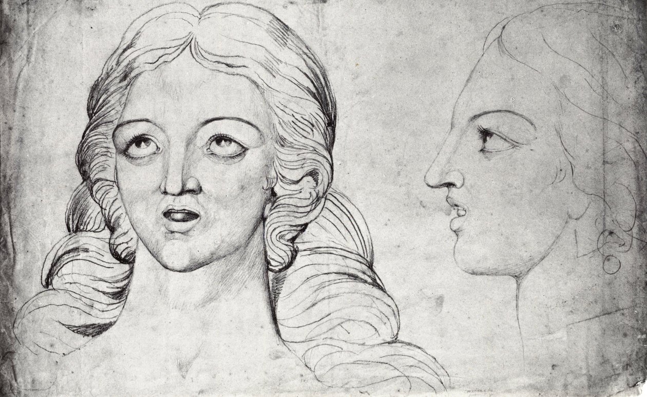 وليام بليك ، رئيس الرؤية في Corinna The Theban c 1820 بواسطة وليام بليك