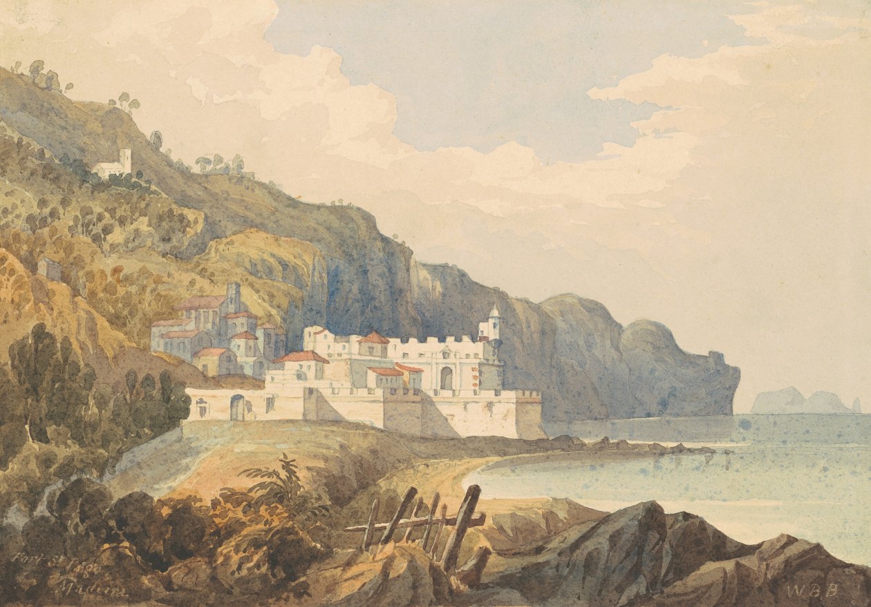 حصن سانت إياجو ، ماديرا ، c.1850 بواسطة وليام برينتون بوغز