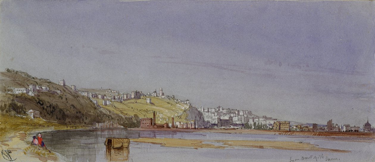ليون على ساون ورون ، 1836 (مرحاض وقلم رصاص على ورق) بواسطة وليام كالو