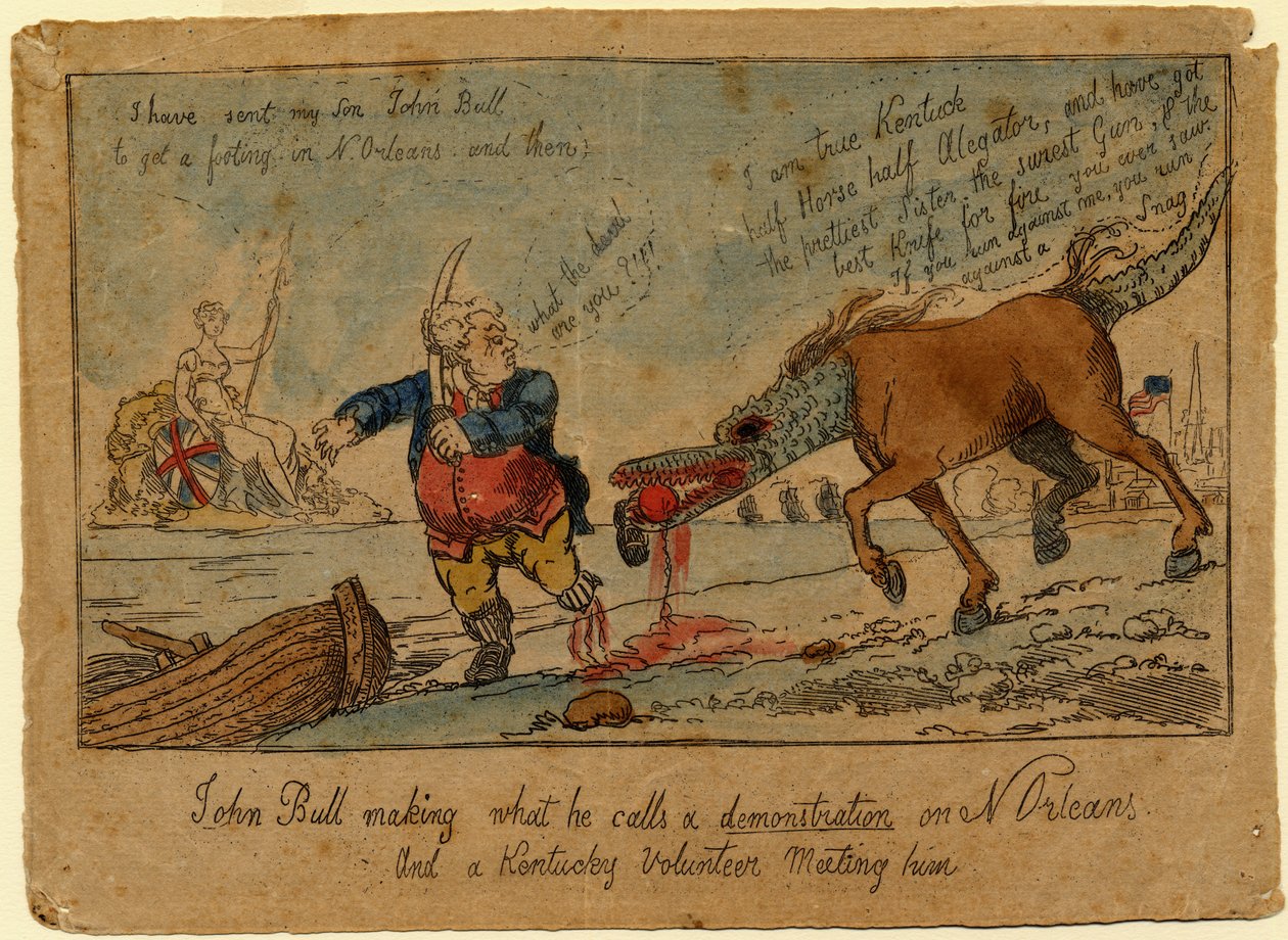 جون بول يصنع ما يسميه مظاهرة ، c.1815 (النقش اليدوي) بواسطة وليام تشارلز