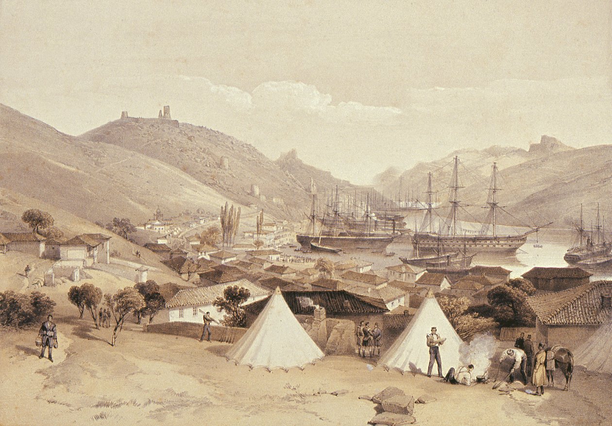 بالاكلافا تطل نحو البحر ، 1855 بواسطة وليام كريميا سيمبسون
