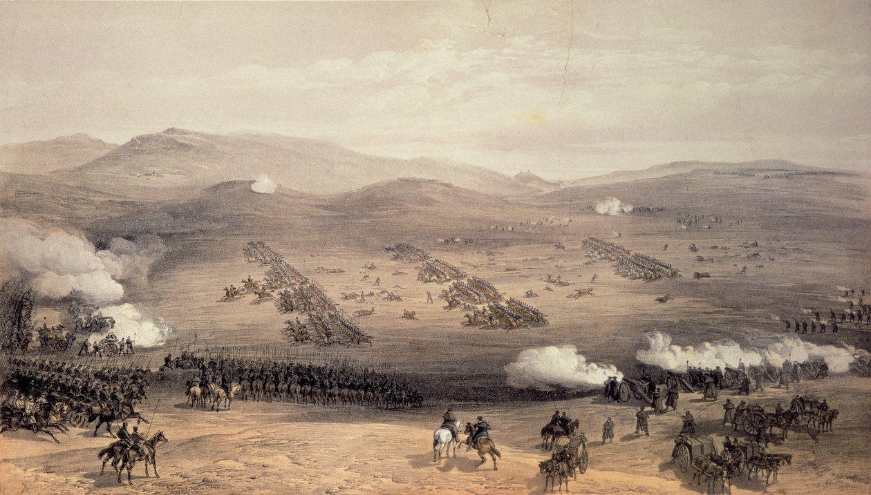 المسؤول عن لواء الفرسان الخفيف ، 25 أكتوبر 1854 ، منقوش من قبل E. Walker ، حانة. بواسطة Colnaghi und Co، 1855 (انظر 121088 لمزيد من التفاصيل) بواسطة وليام كريميا سيمبسون