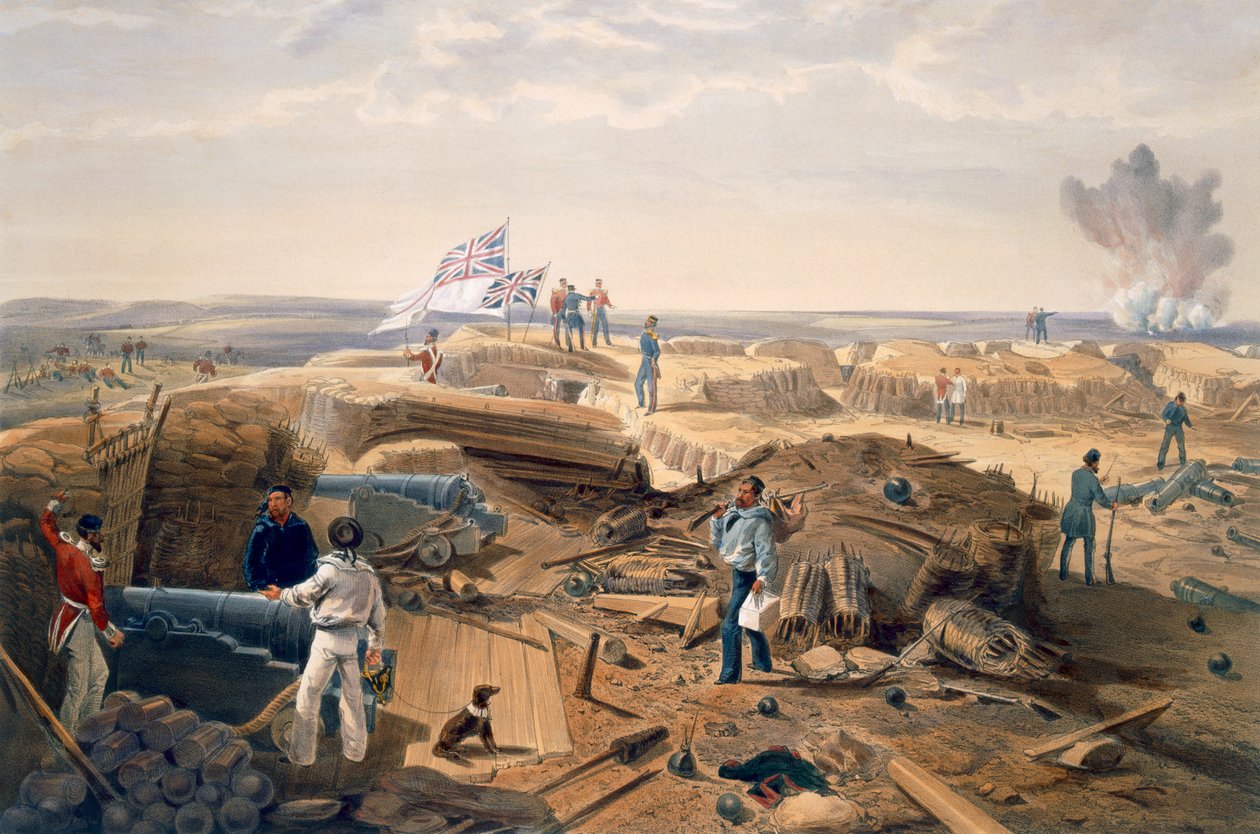 الجزء الداخلي من ريدان ، لوحة من "مقعد الحرب في الشرق" ، حانة. بقلم Paul und Dominic Colnaghi und Co. ، 1856 بواسطة وليام كريميا سيمبسون
