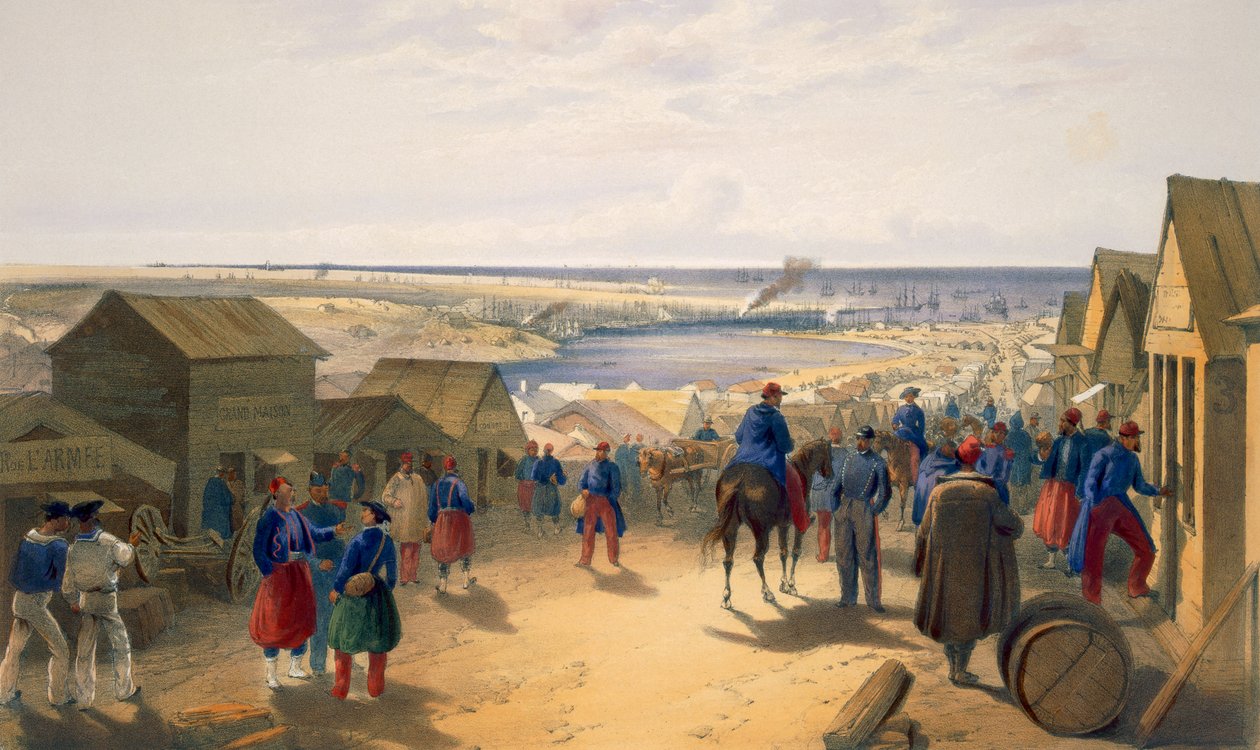 Kamiesch ، لوحة من "مقعد الحرب في الشرق" ، حانة. بقلم Paul und Dominic Colnaghi und Co. ، 1856 بواسطة وليام كريميا سيمبسون