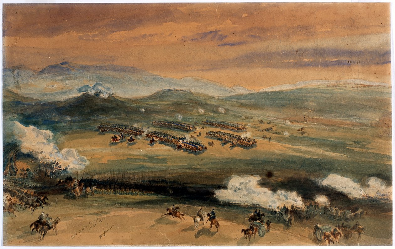 تهمة اللواء الخفيف في معركة بالاكلافا ، 1854 بواسطة وليام كريميا سيمبسون