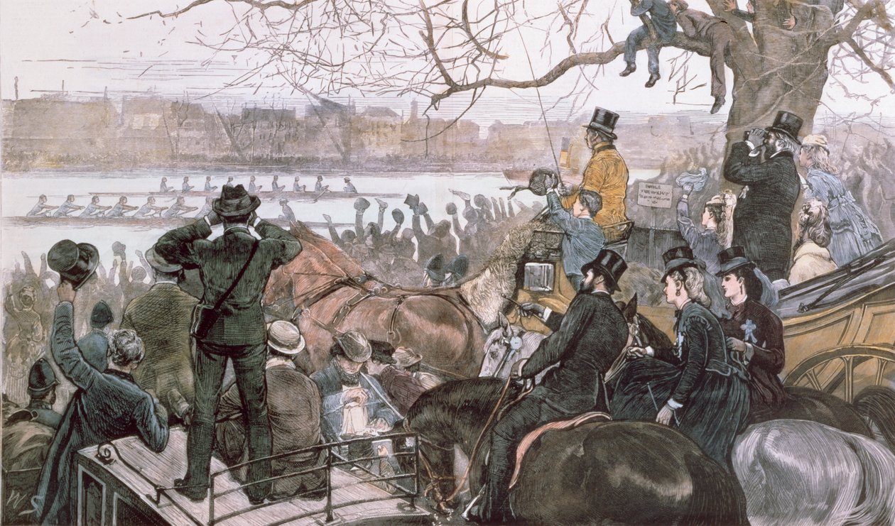 سباق أكسفورد وكامبريدج للقوارب ، 1871 بواسطة وليام كريميا سيمبسون