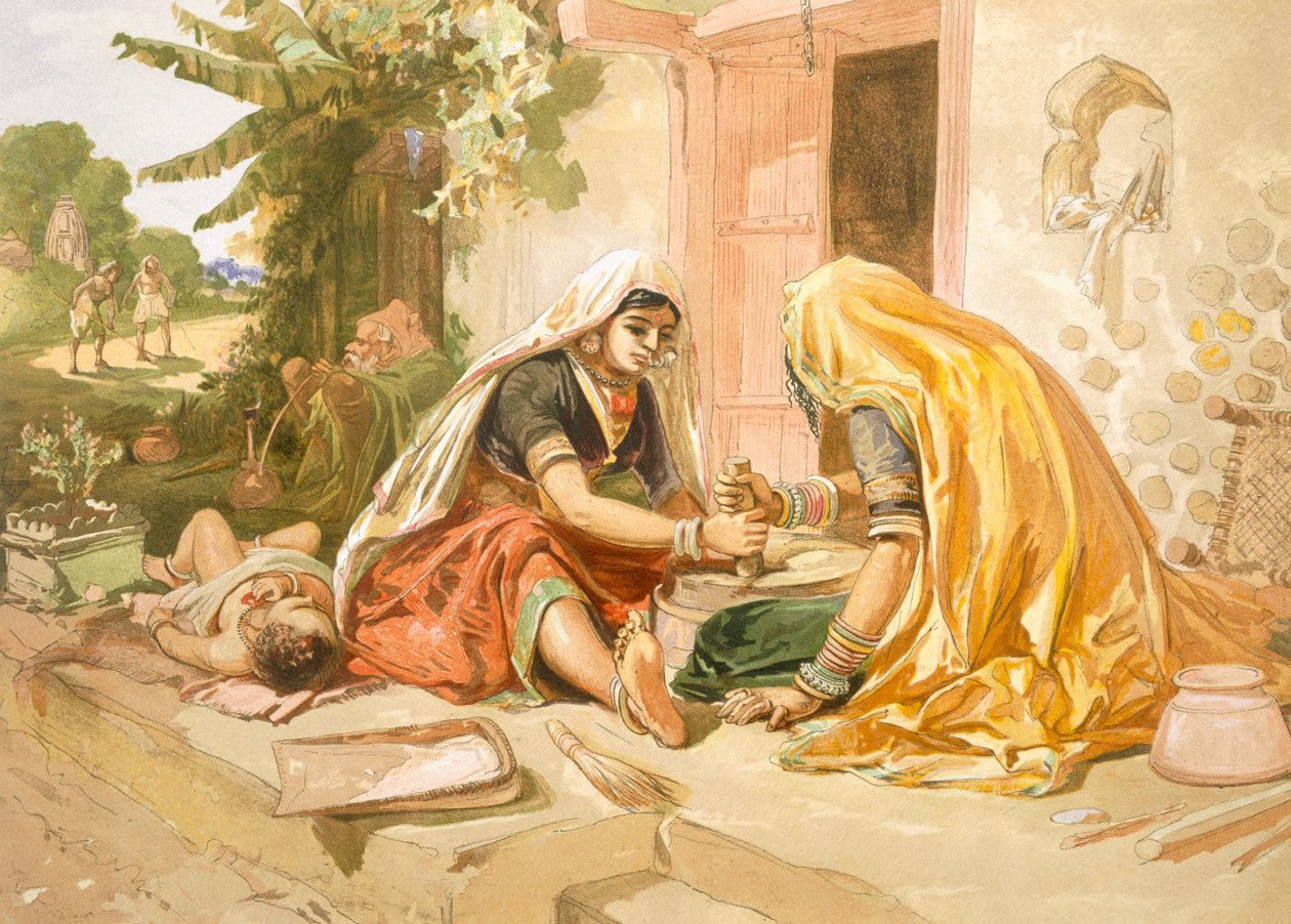 طحن النساء ، من الهند القديمة والحديثة ، 1867 بواسطة وليام كريميا سيمبسون