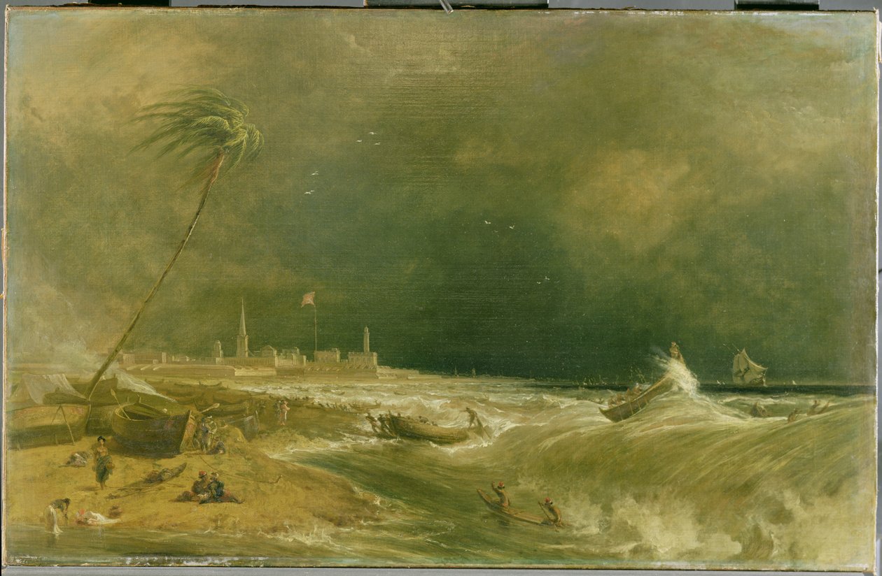 مدراس ، أو حصن سانت جورج ، في خليج البنغال - A Squall Passing Off ، 1833 بواسطة وليام دانييل