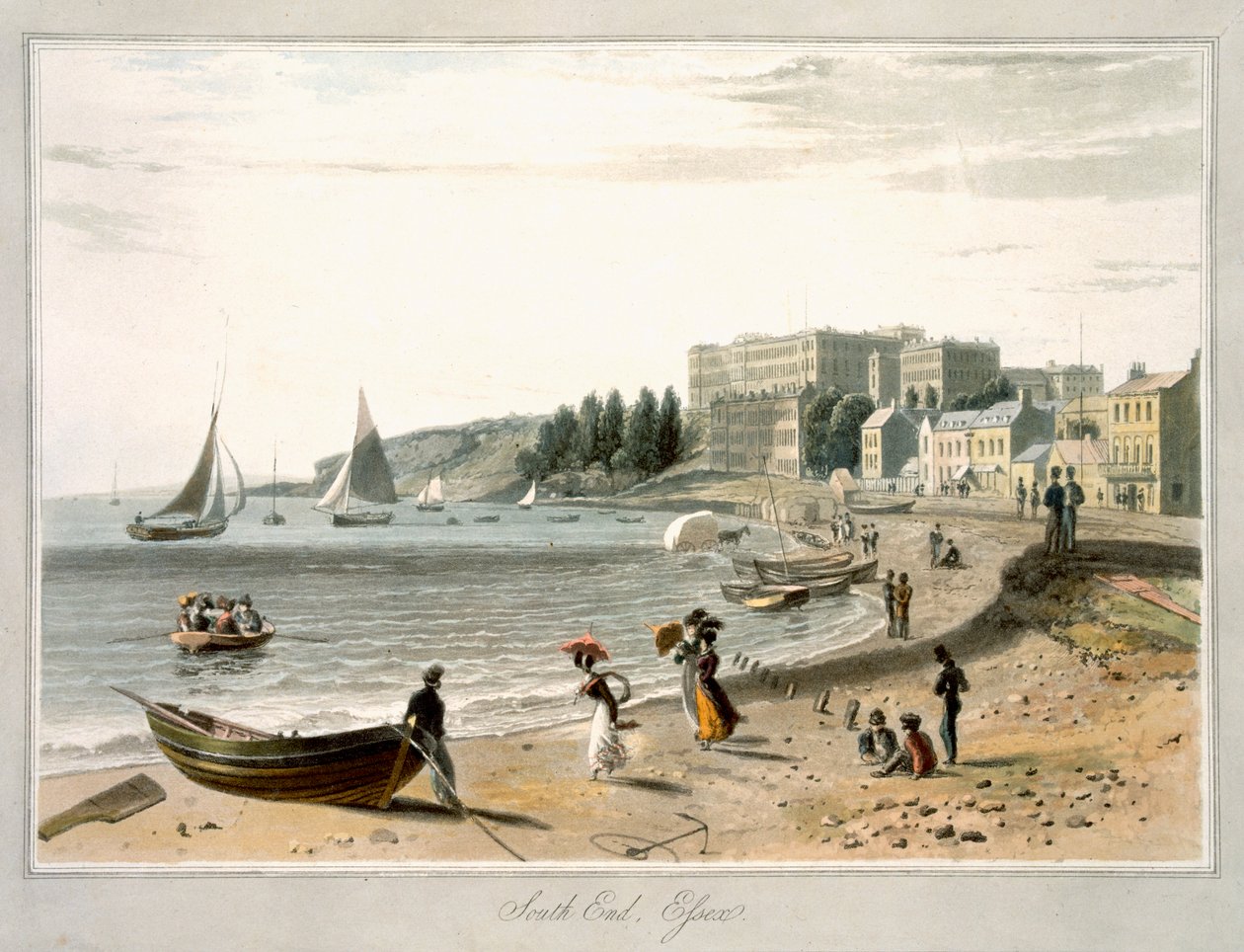 Southend ، من "رحلة حول بريطانيا العظمى بين عامي 1814 و 1825" نشرت عام 1829 بواسطة وليام دانييل