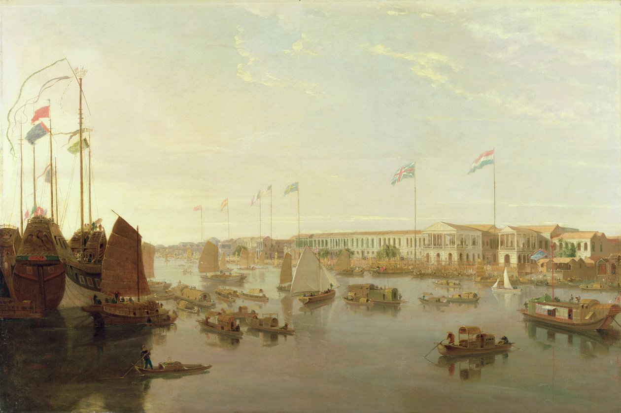 المصانع الأوروبية ، كانتون ، 1806 بواسطة وليام دانييل