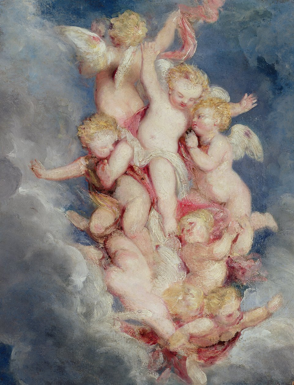 Putti Ascending (زيت على اللوح) بواسطة وليام ديربي