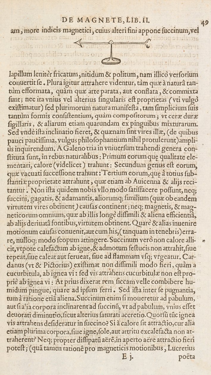 الصفحة 49 من كتاب De Magnete بقلم ويليام جيلبرت ، لندن 1600 (طباعة) بواسطة وليام جيلبرت