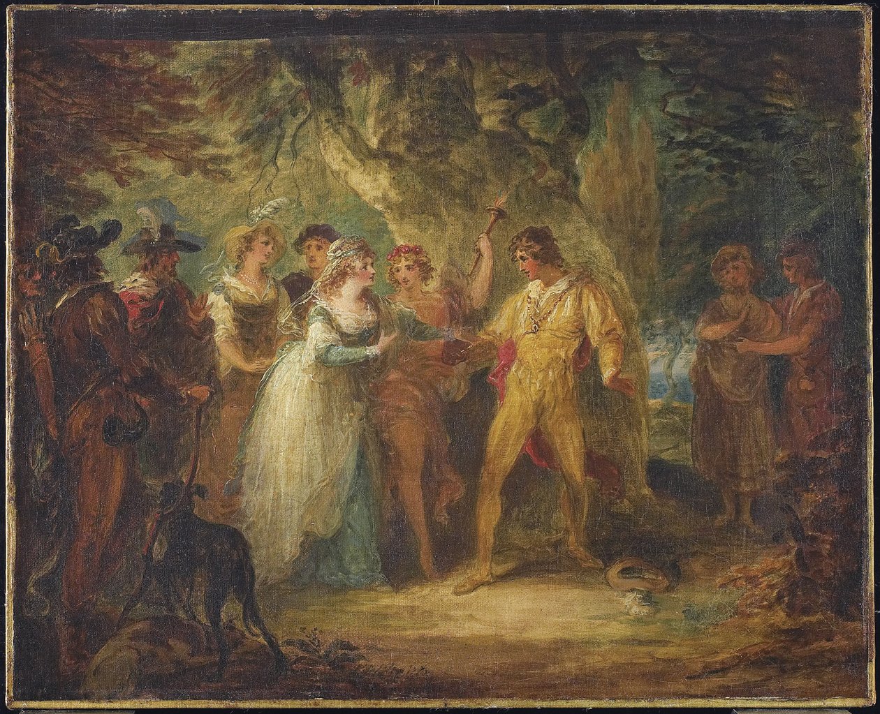 روزاليند وأورلاندو (الفصل الخامس ، المشهد الرابع من شكسبير كما تريد) ، ص 1790 بواسطة وليام هاملتون