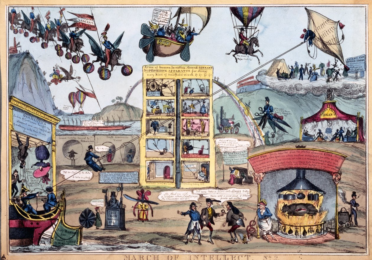 مسيرة الفكر رقم 2 ، نشرها توماس ماكلين ، c.1827 (النقش الملون) بواسطة وليام هيث