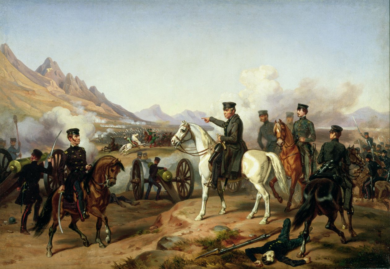 الجنرال زكاري تايلور في معركة بوينا فيستا عام 1847 بواسطة وليام هنري باول