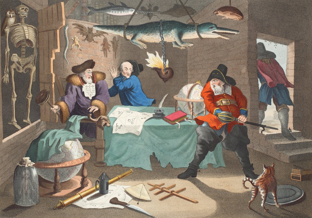 Hudibras يهزم Sidrophel ورجله Whachum ، من "Hudibras" بواسطة Samuel Butler ، التوضيح من "Hogarth Restored: The Whole Works of the Celebrated William William Hogarth ، re-engraved by Thomas Cook" ، حانة بواسطة وليام هوغارث