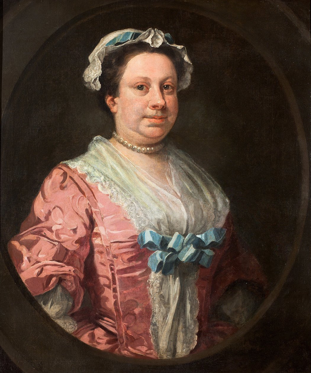 صورة أخت الفنانين ، آن هوغارث (1701-1771) أو سيدة في روز تافيتا بواسطة وليام هوغارث