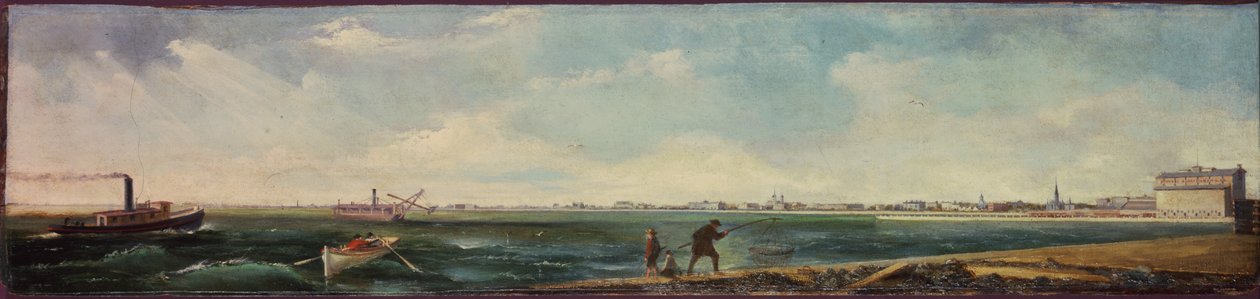 شارع ميتشيغان من الامتداد الشرقي للرصيف الشمالي ، شيكاغو ، 1865 بواسطة وليام ج