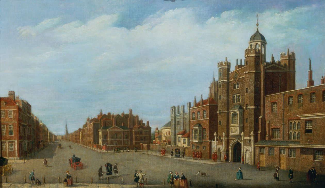 منظر لقصر سانت جيمس ومول بال ، حوالي 1770 بواسطة وليام جيمس