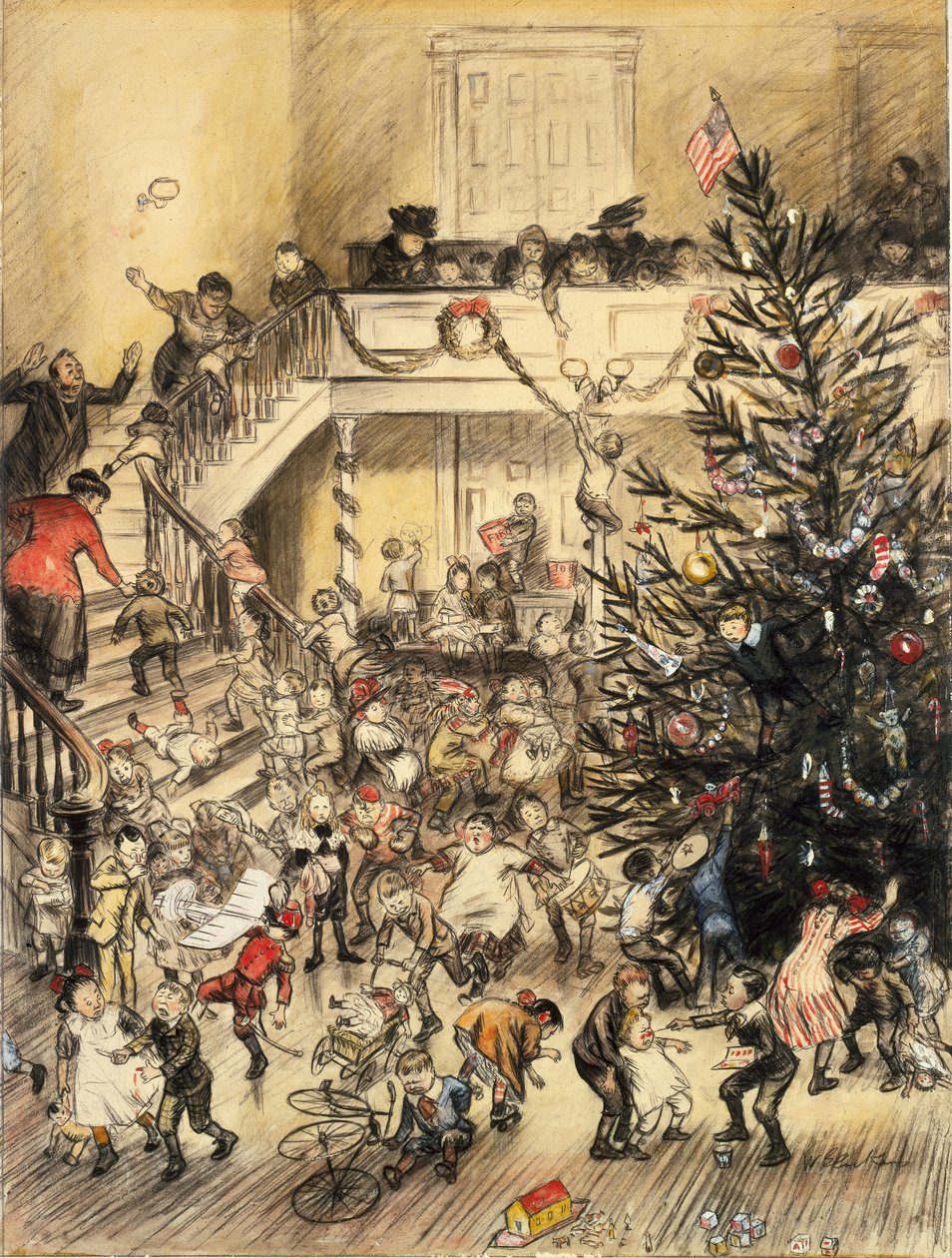 Yuletide Revel (غسل الحبر والمرحاض على الورق) بواسطة وليام جيمس جلاكينز