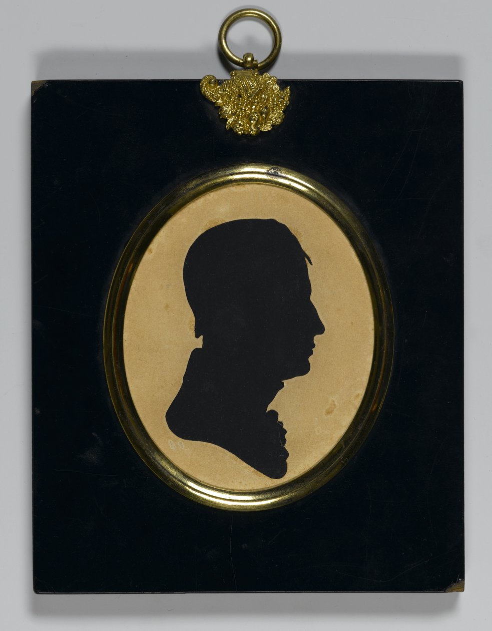 الملف الشخصي لرجل ، c.1835 (ورقة في إطار الورق المعجن مع النحاس) بواسطة وليام جيمس هوبارد