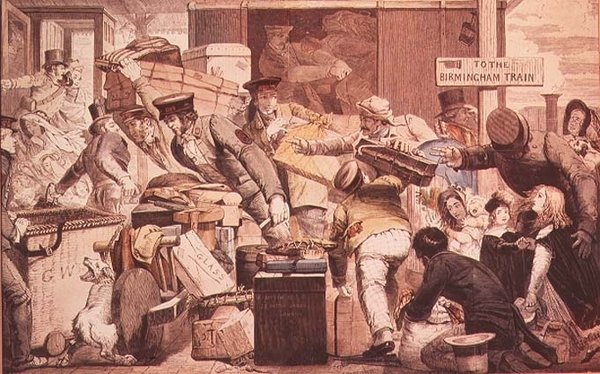 `` Break of Gauge at Gloucester ، جلوسيسترشاير ، 6 يونيو 1846 بواسطة وليام جيمس لينتون