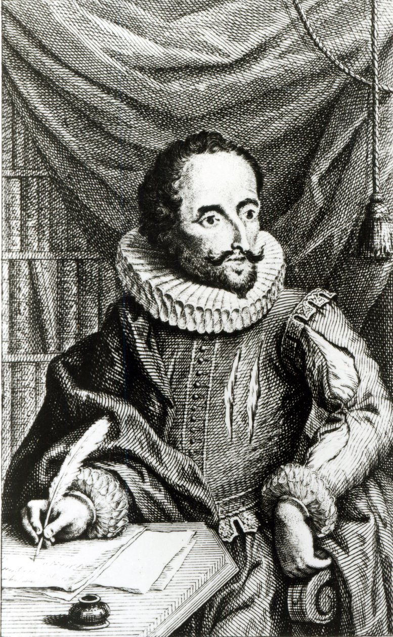 صورة ميغيل دي سرفانتس سافيدرا (1547-1616) منقوشة بواسطة جاكوب فولكيما (1692-1767) بواسطة وليام كينت