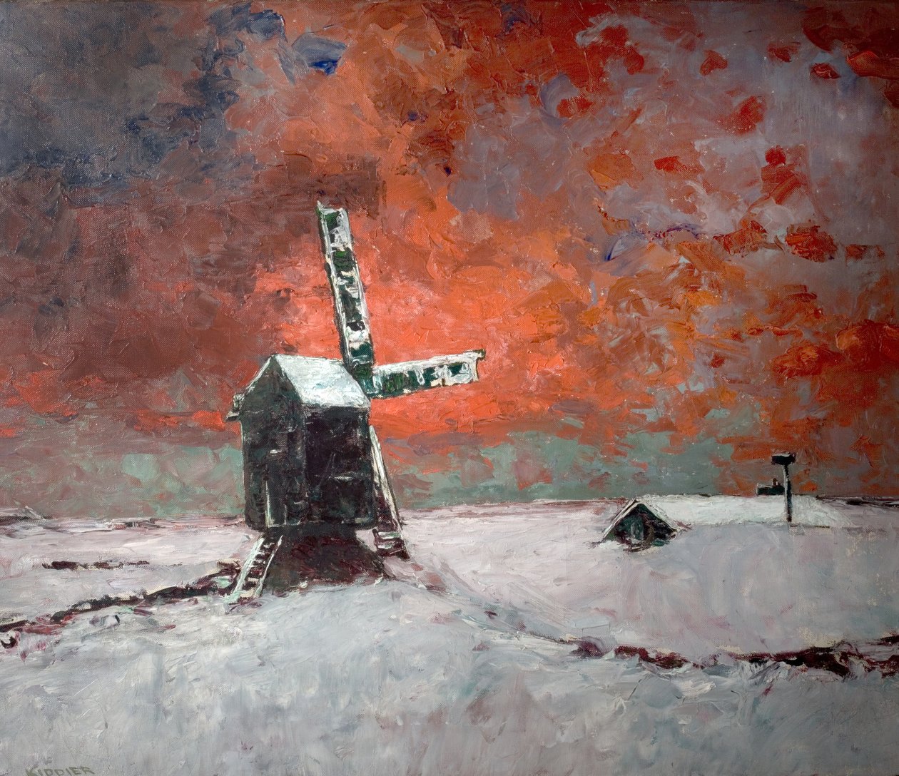 طاحونة Snowbound ، ج .1922 بواسطة وليام كدييه