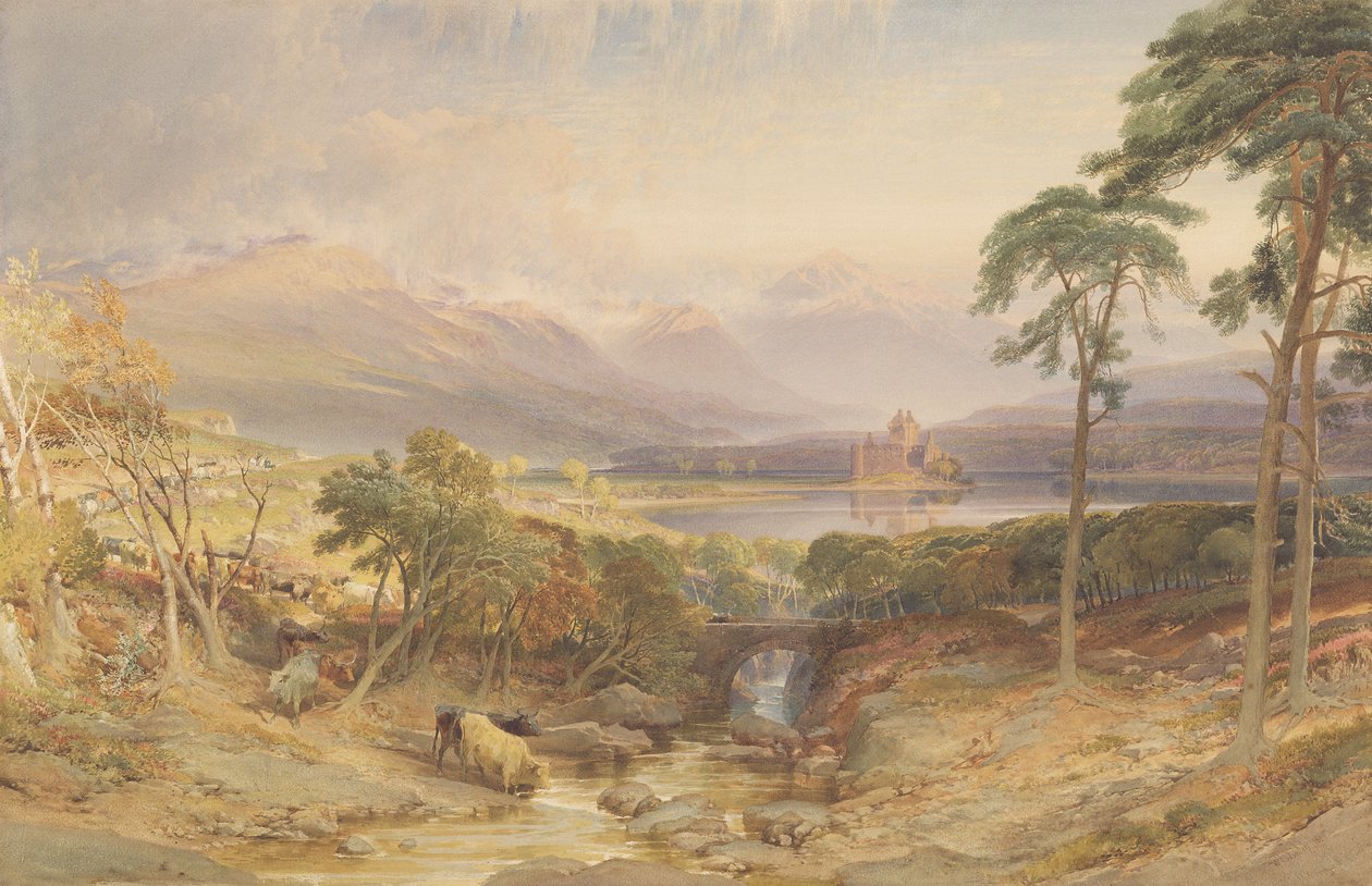 قلعة كيلتشورن ، أرغيلشير ، 1865 (مرحاض ، ق.م ، خدش وجرافيت على ورق) بواسطة وليام لايتون ليتش