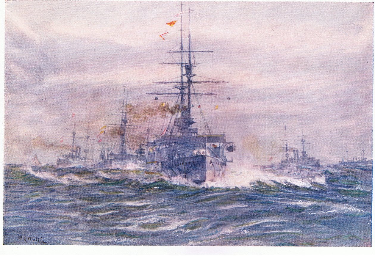 بوارج العصر الأبيض في البحر ، 1915 بواسطة وليام ليونيل ويلي