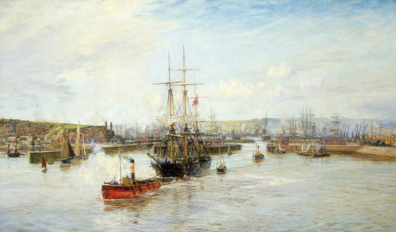 مدخل Barry Dock ، جنوب ويلز ، 1897 بواسطة وليام ليونيل ويلي