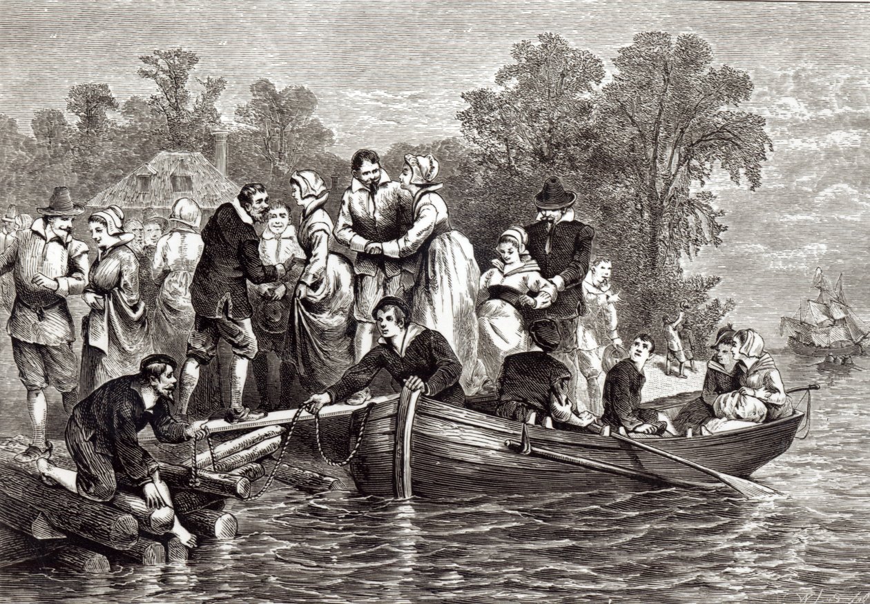 زوجات للمستوطنين في جيمستاون ، من "الرواد في تسوية أمريكا" بقلم ويليام أ. كرافت ، 1876 بواسطة وليام لودلو شيبرد