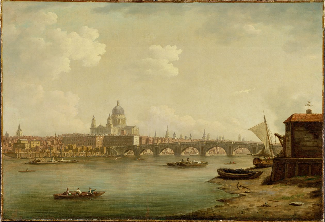 سانت بولز وبلاكفريرس بريدج ، لندن ، c.1770-2 بواسطة وليام مارلو