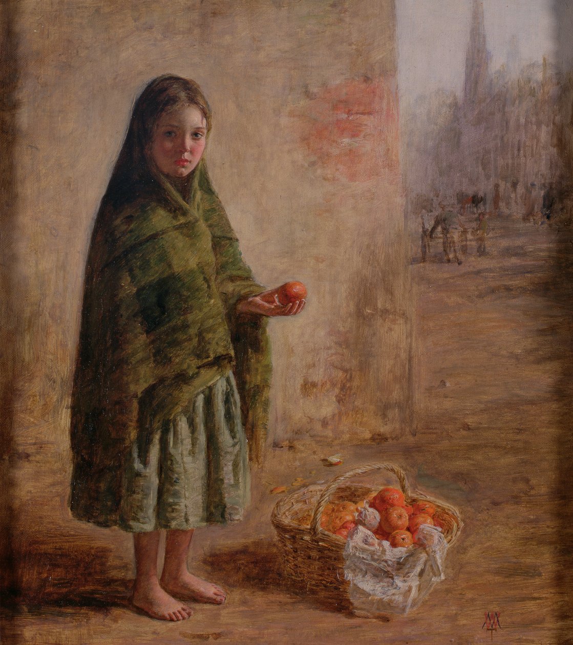 بائع برتقالي ، c.1865 بواسطة وليام مكتاغارت