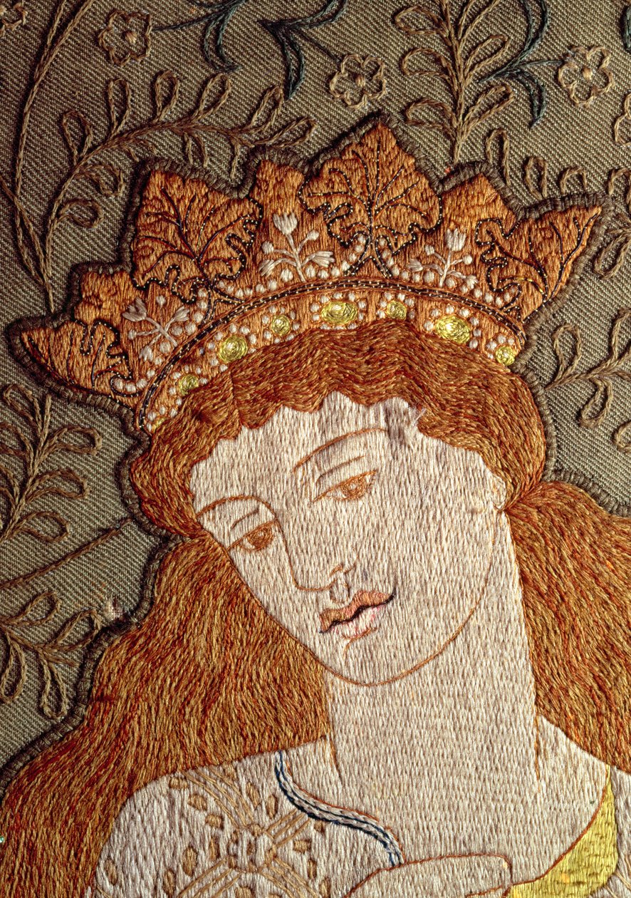 رسم توضيحي من "أسطورة المرأة الطيبة" لجيفري تشوسر عام 1875 (نسيج) بواسطة وليام موريس