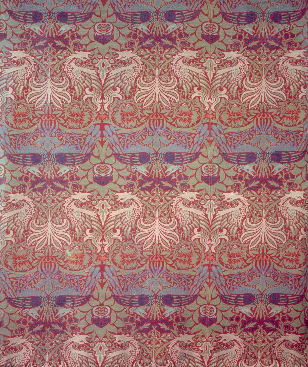 الطاووس والتنين ، مصنعة من قبل Morris & Co. ، 1878 (لوح صوف منسوج مع تقليم أصلي) بواسطة وليام موريس