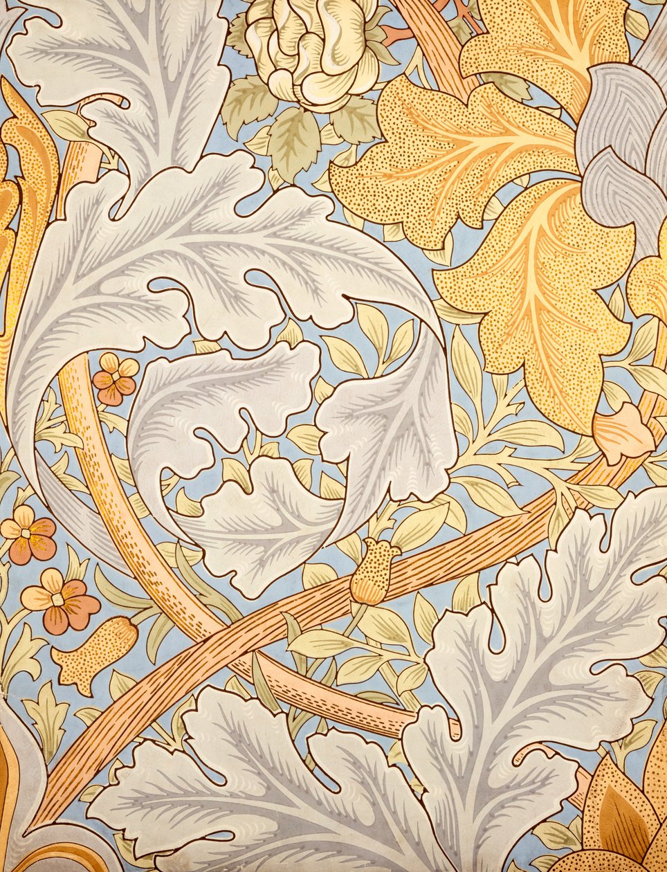 تصميم St James Wallpaper ، 1881 (طباعة لوح خشبي ملون على ورق) بواسطة وليام موريس