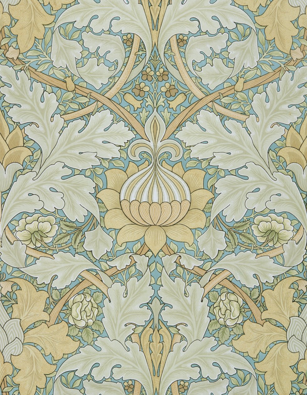 خلفية سانت جيمس ، تصميم لقصر سانت جيمس ، 1881 ، المصنعة من قبل موريس وشركاه آيمر فالانس عن `فن فن وليام موريس` ، حانة. 1897 بواسطة وليام موريس